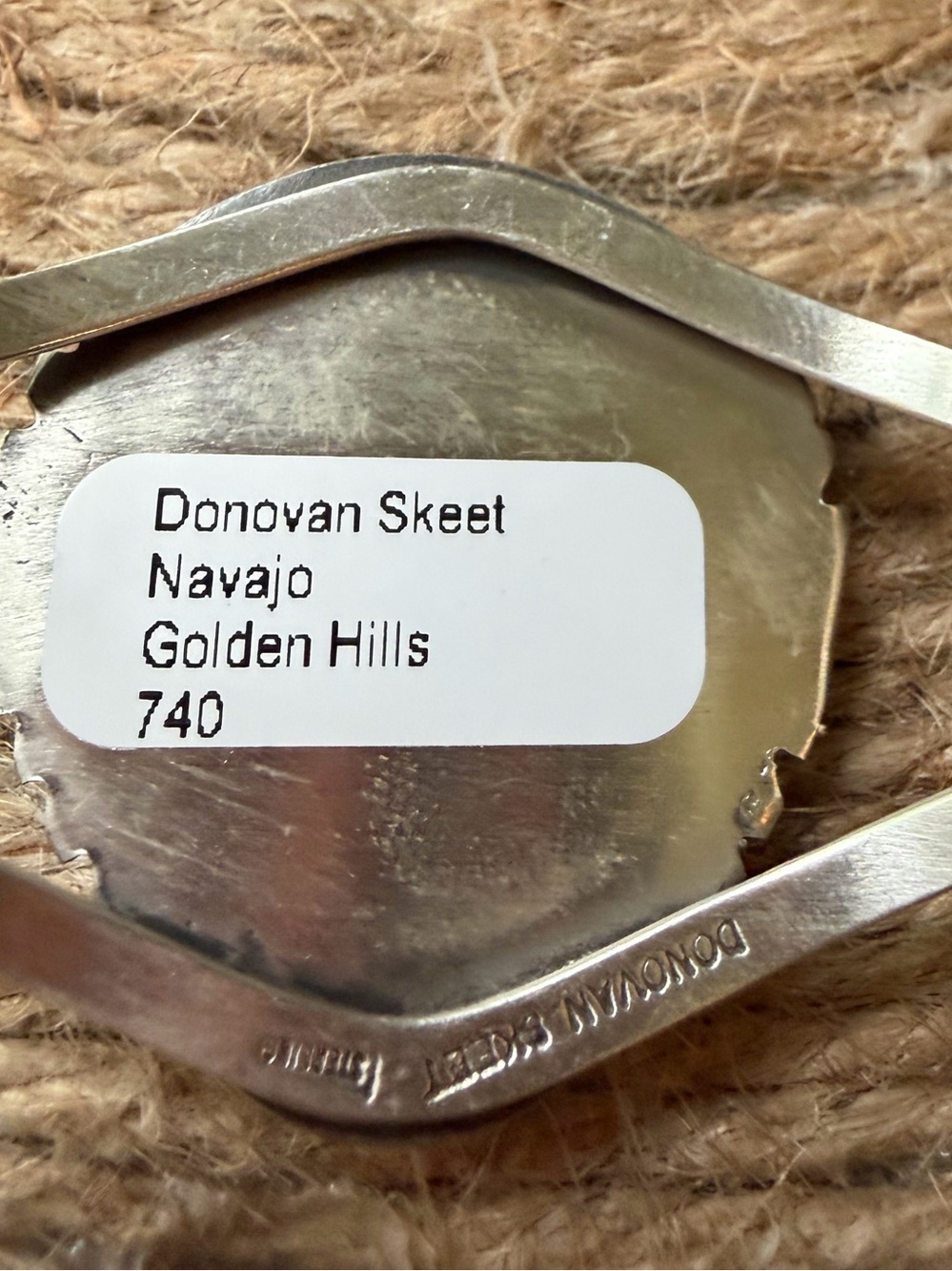 Donavan Skeet Sterling Silver Golden Hills Turquoise Matrix Cuff Bracelet - Picture 4 of 13